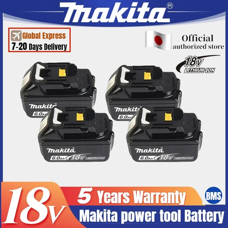 

Makita Latest Upgraded BL1860 Rechargeable Battery 18V 6Ah Lithium for Makita 18V Battery BL1840 BL1850 BL1830 BL1860B LXT 400