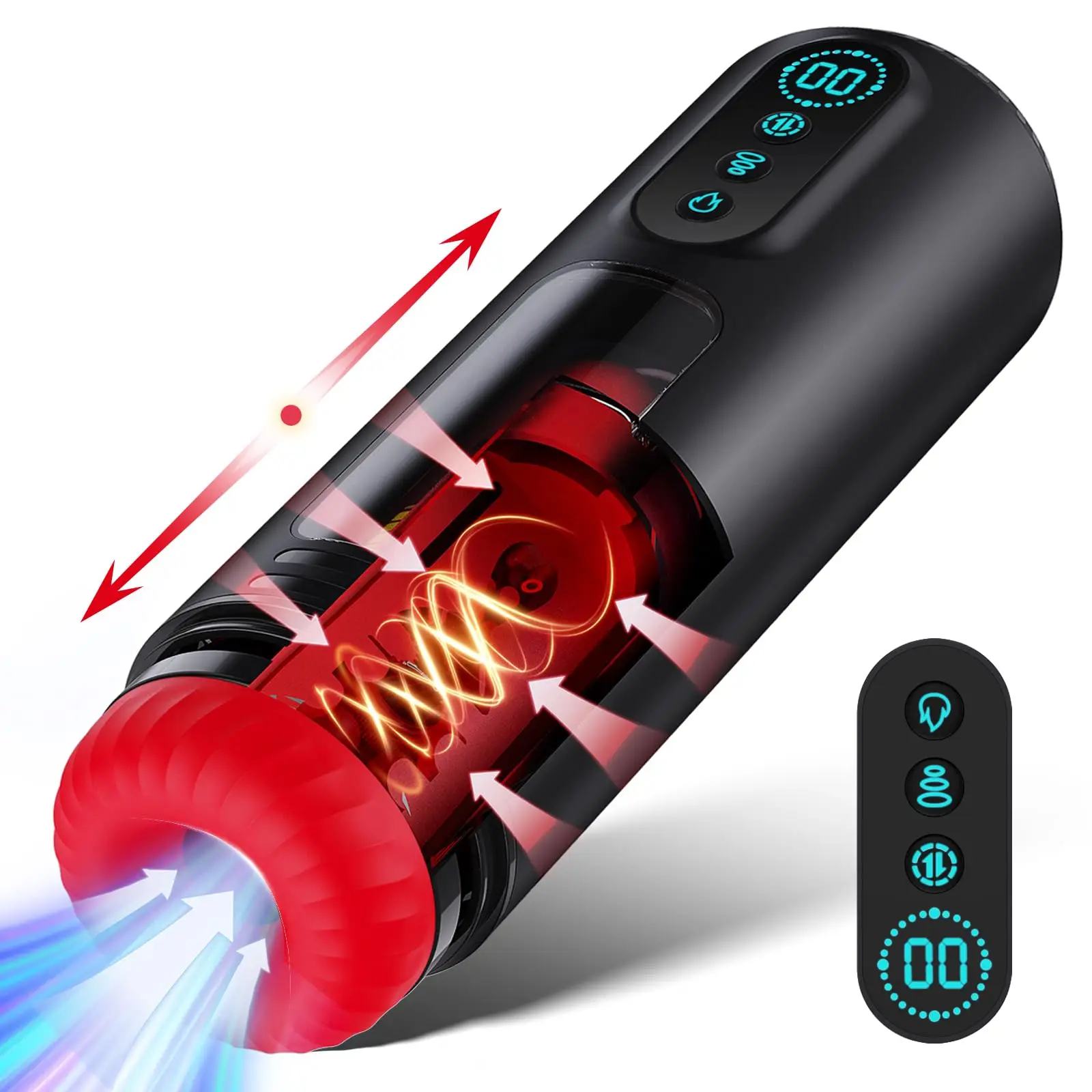 

Automatic Male Masturbator - Adult Male Sex Toys for Men Penis Pump with 9 Sucking & Thrusting & Vibrating Modes, Heatin