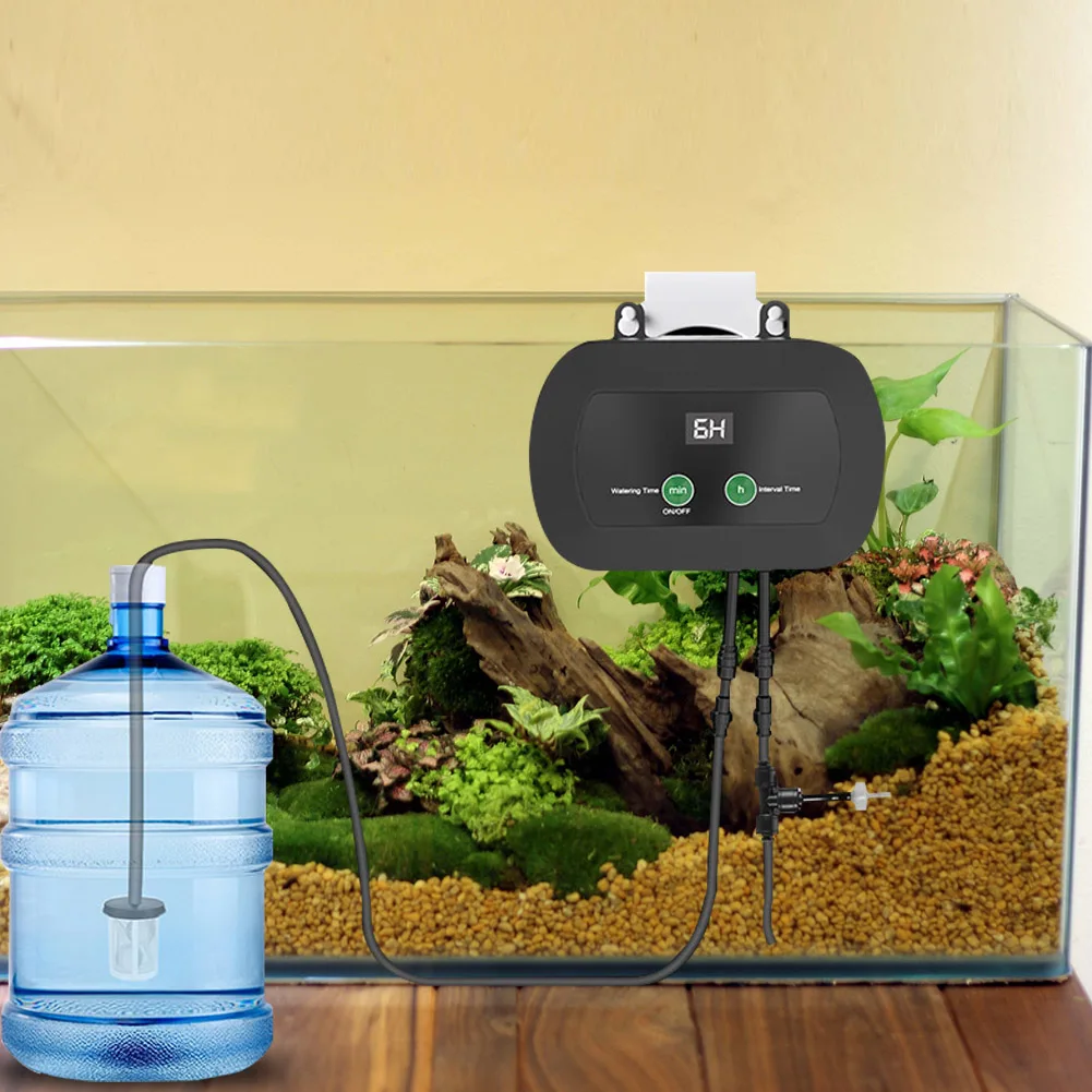 

Smart Misting System Automatic Timer with 360°Adjustable Nozzles Touch Screen for Terrariums Amphibian Lizard Snake Frog Plants