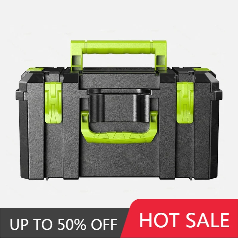 Stacking Tool Case Multifunctional Tool Storage Box Large Capacity Plastic Power Tools Suitcase Household Hardware Organize Case
