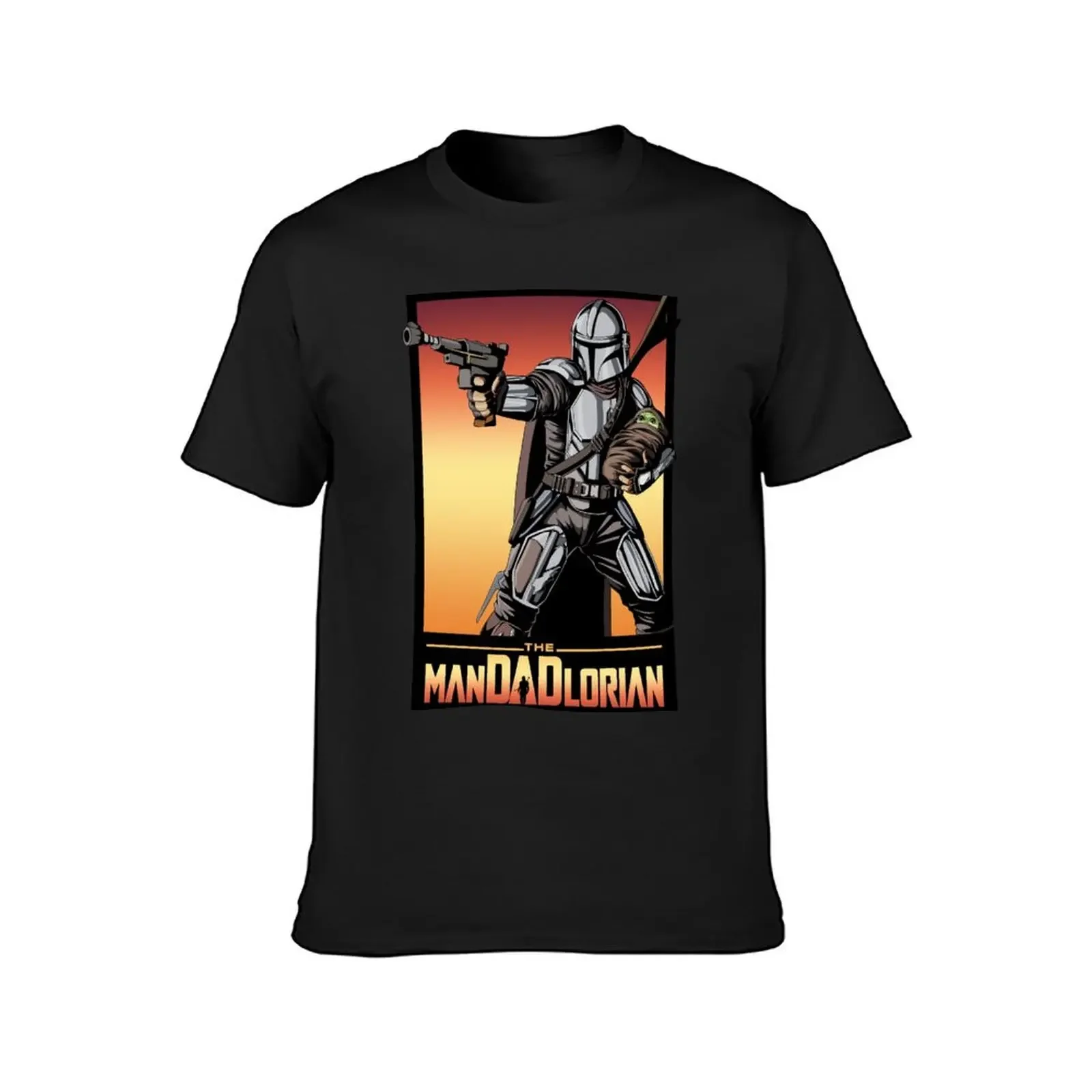 Man-DAD-lorian: He Protect T-Shirt custom t shirt Clothing plus size clothes anime shirt fruit of the loom mens t shirts