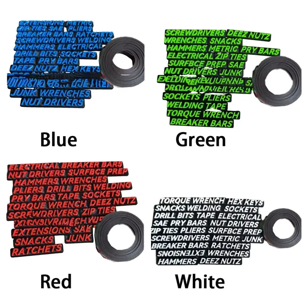 Mini Size Magnetic Organizer Labels Bold Printing Reusable Reusable Storage Label 3D Design Multifunctional