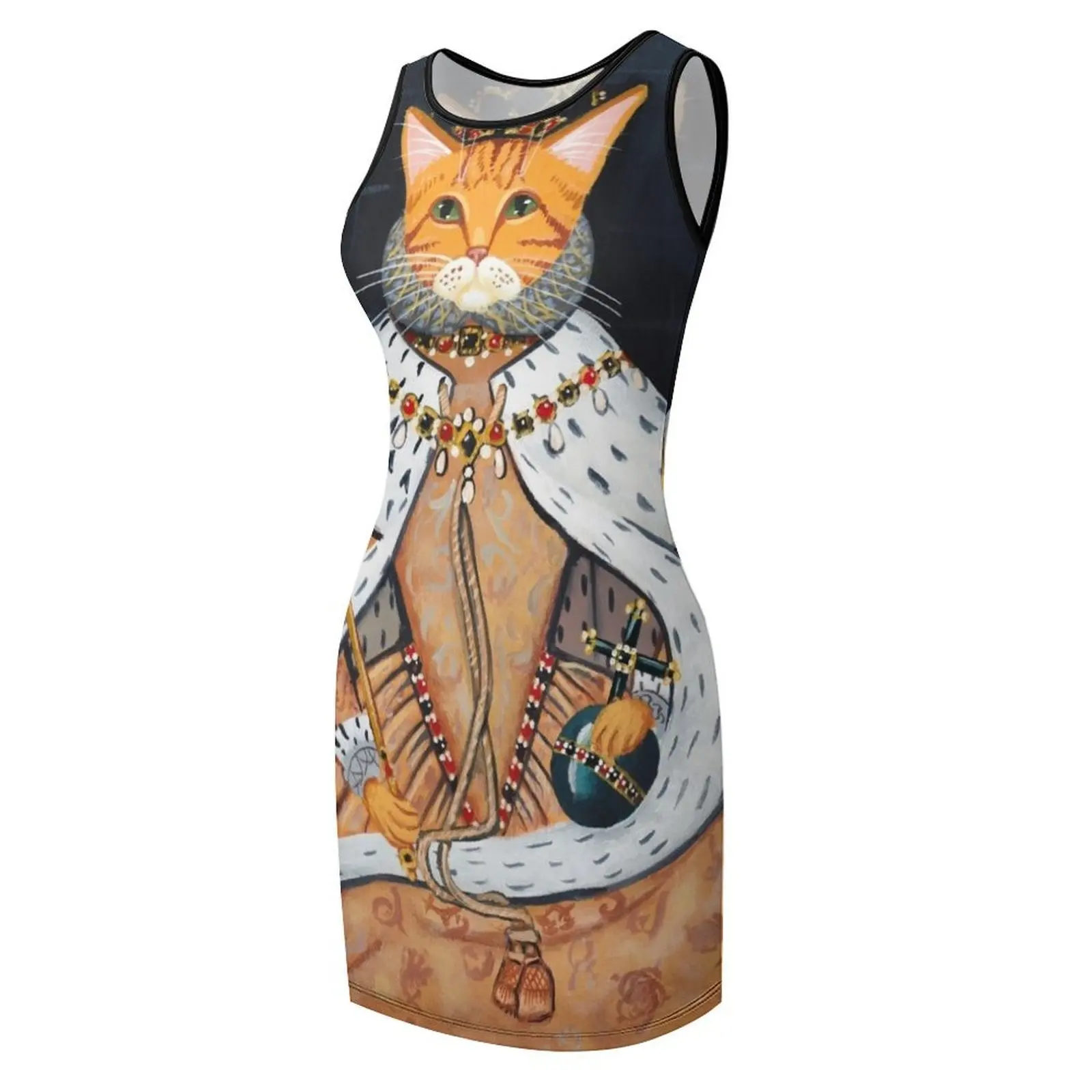 The Coronation - فستان صيفي بدون أكمام على شكل قطة إليزابيث فساتين حفلات نسائية فساتين نسائية للنساء 2025