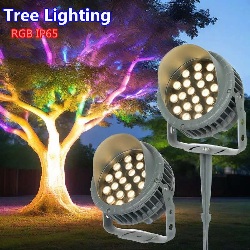 

Outdoor Waterproof IP65 RGB LED Park Landscape Lights 6w 9w 12w18w Garden Tree Lighting Lawn Lamp Christmas Yard Decor LED 220V