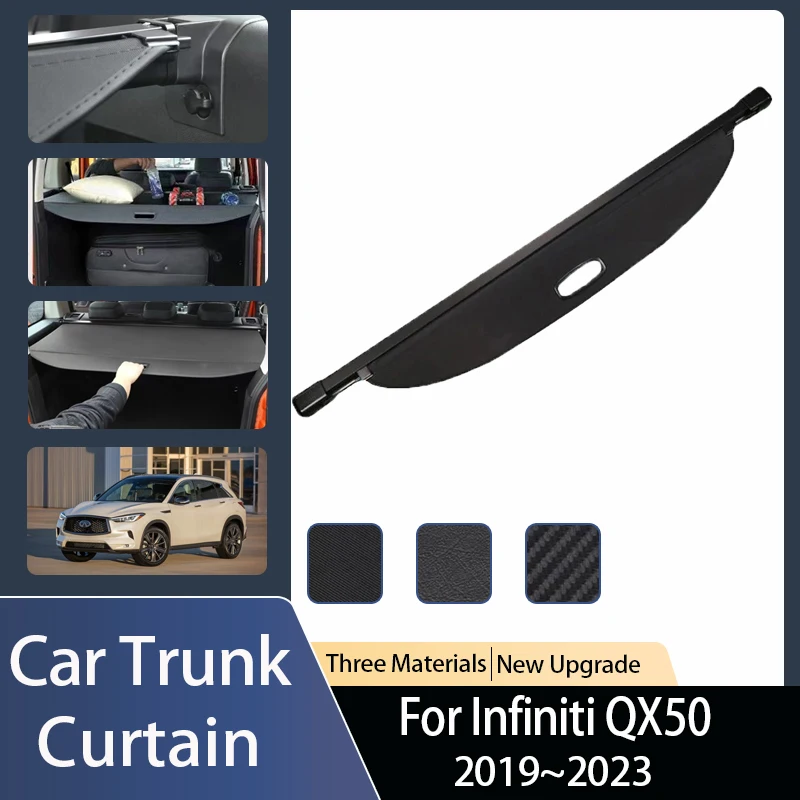 Fit For Infiniti QX50 QX55 J55 2019~2023 Car Trunk Curtain Cover Rear Trunk Rack Partition Shelter Luggage Sets Auto Accessories