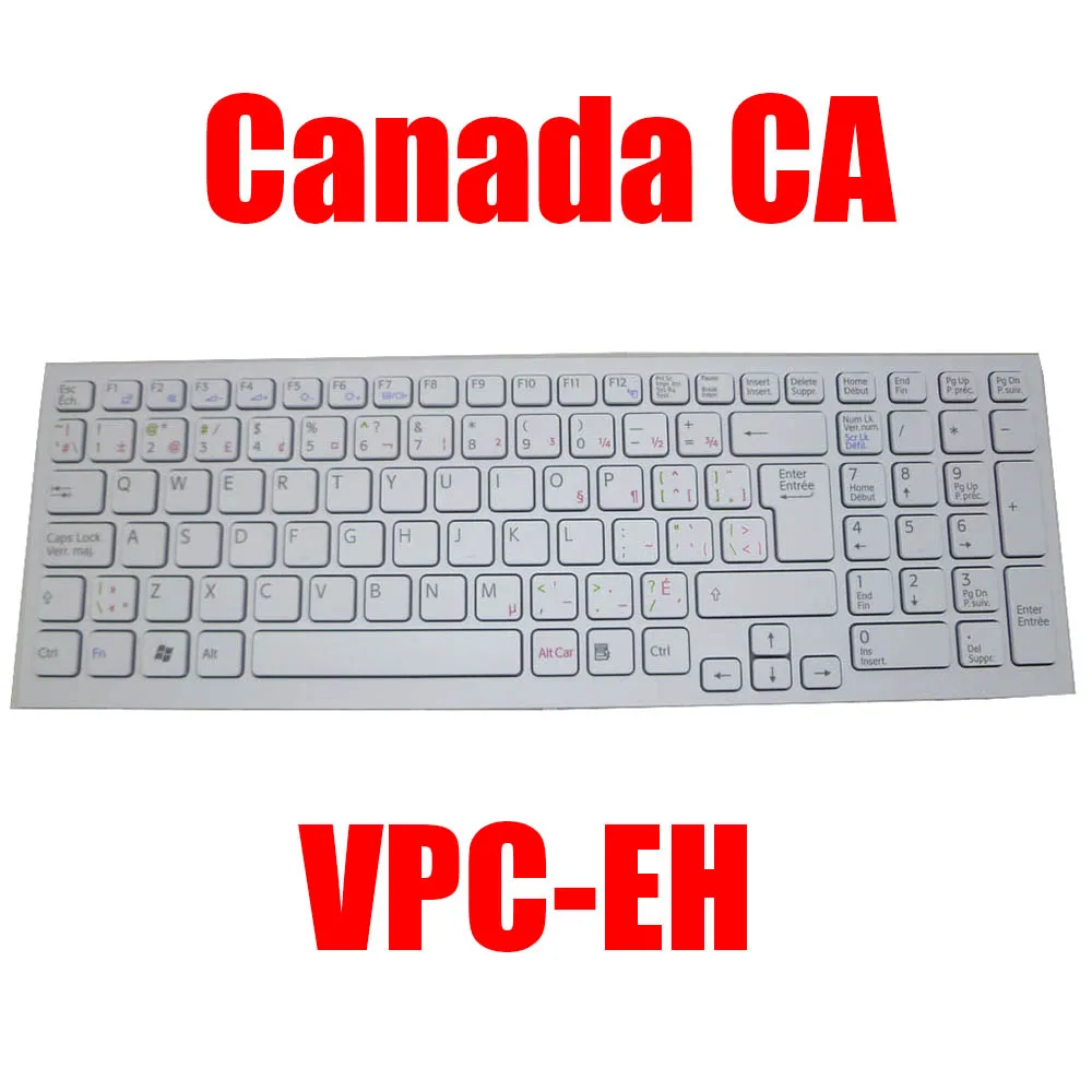 

Canada CA Laptop Keyboard For SONY For VAIO VPC-EH VPCEH VPCEH12FX VPCEH290S VPCEH17FD V116646F 148971511 White With Frame New