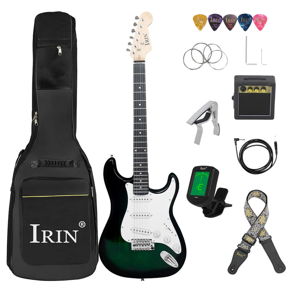 IRIN 39 Inch 21 Frets Electric Guitar 6 String Basswood Body Electric Guitar With Speaker Necessary Guitar Parts & Accessories