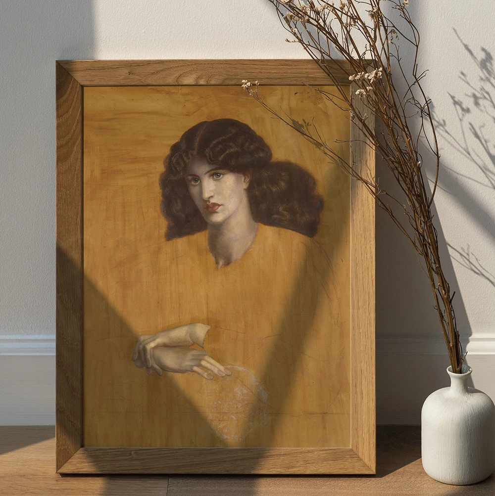 Pôster de Dante Gabriel Rossetti Mulher na Janela, Madonna da Miséria, impressão vitoriana pré-rafaelina, arte milenar, decoração de casa