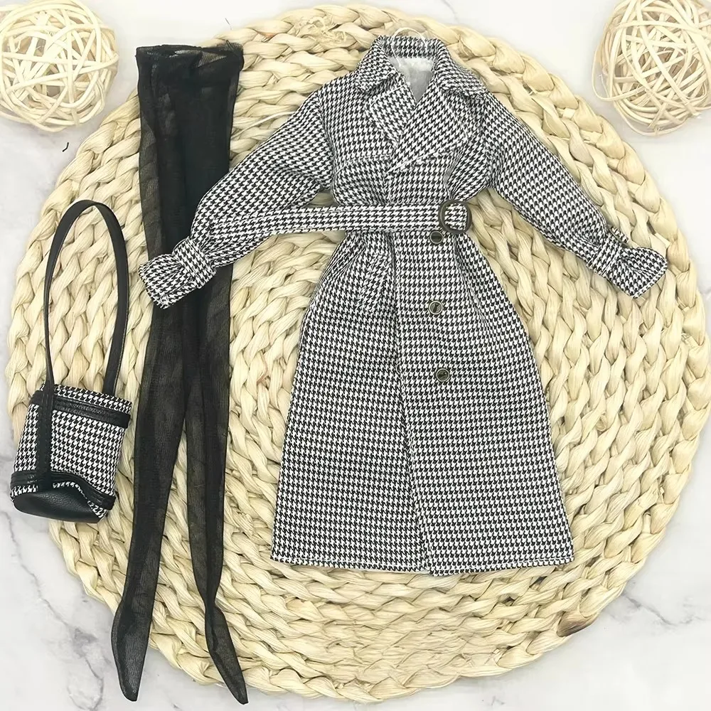 Supermodel Doll Clothes Suit European Fashion Classic Trench Coat Accessories Set Princess Dress DIY Limited Collection Gifts