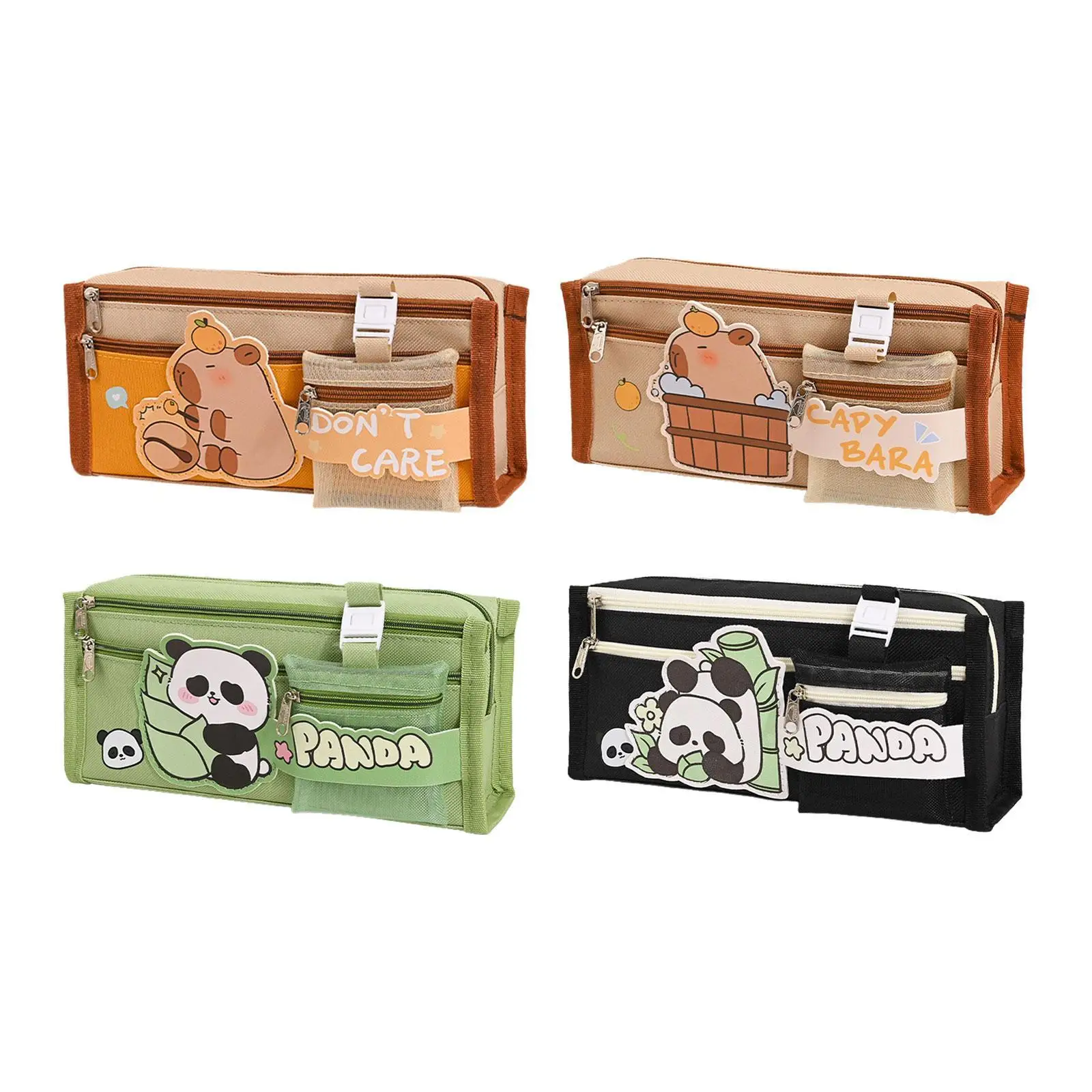 Pencil Case Office Stationery Organizer Storage Bag Canvas Pencil Pouch Stationery Pouch for Boys Girls Home Students Kids Teens