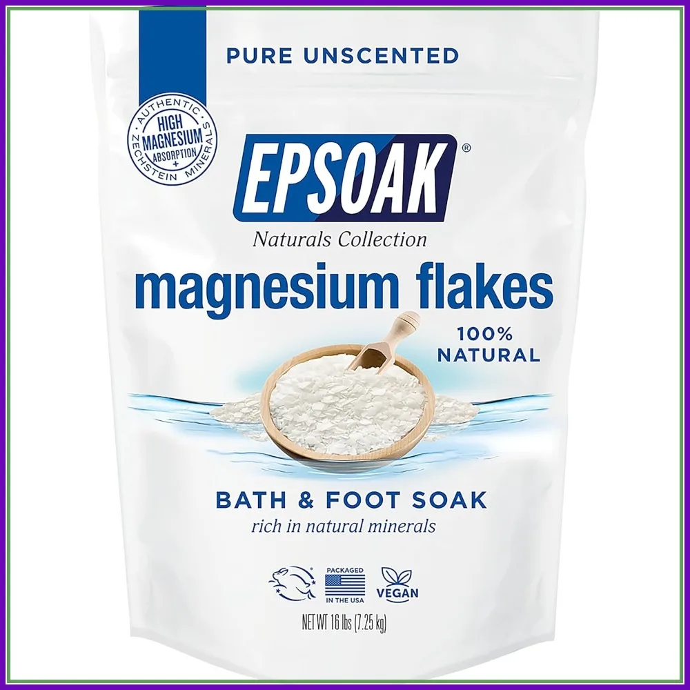 

16 lb Magnesium Flakes for Foot Spa & Relaxing Bath, 100% Natural Unscented Zechstein Magnesium Chloride