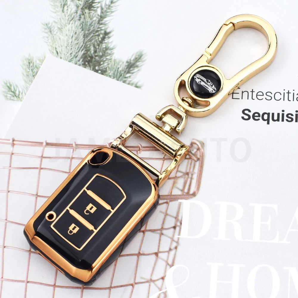 2 Buttons Remote Car Key Cover For Mitsubishi ASX 2021 Space Star ASH Outlander Lancer EX Galant Pajero Keychain Holder Key Case