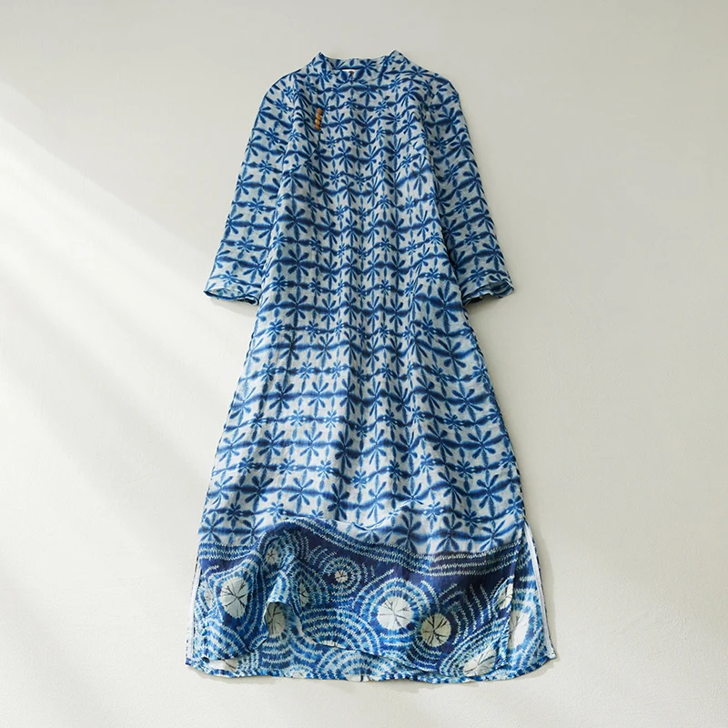 الصينية Sle المصلحة اليومية الدكتور المرأة ort Sve القطن الكتان طباعة الدكتور العرقية Sle الصيف وصول جديد