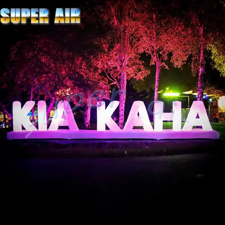 Customized figure air balloon inflatable letter with lighting for party decoration