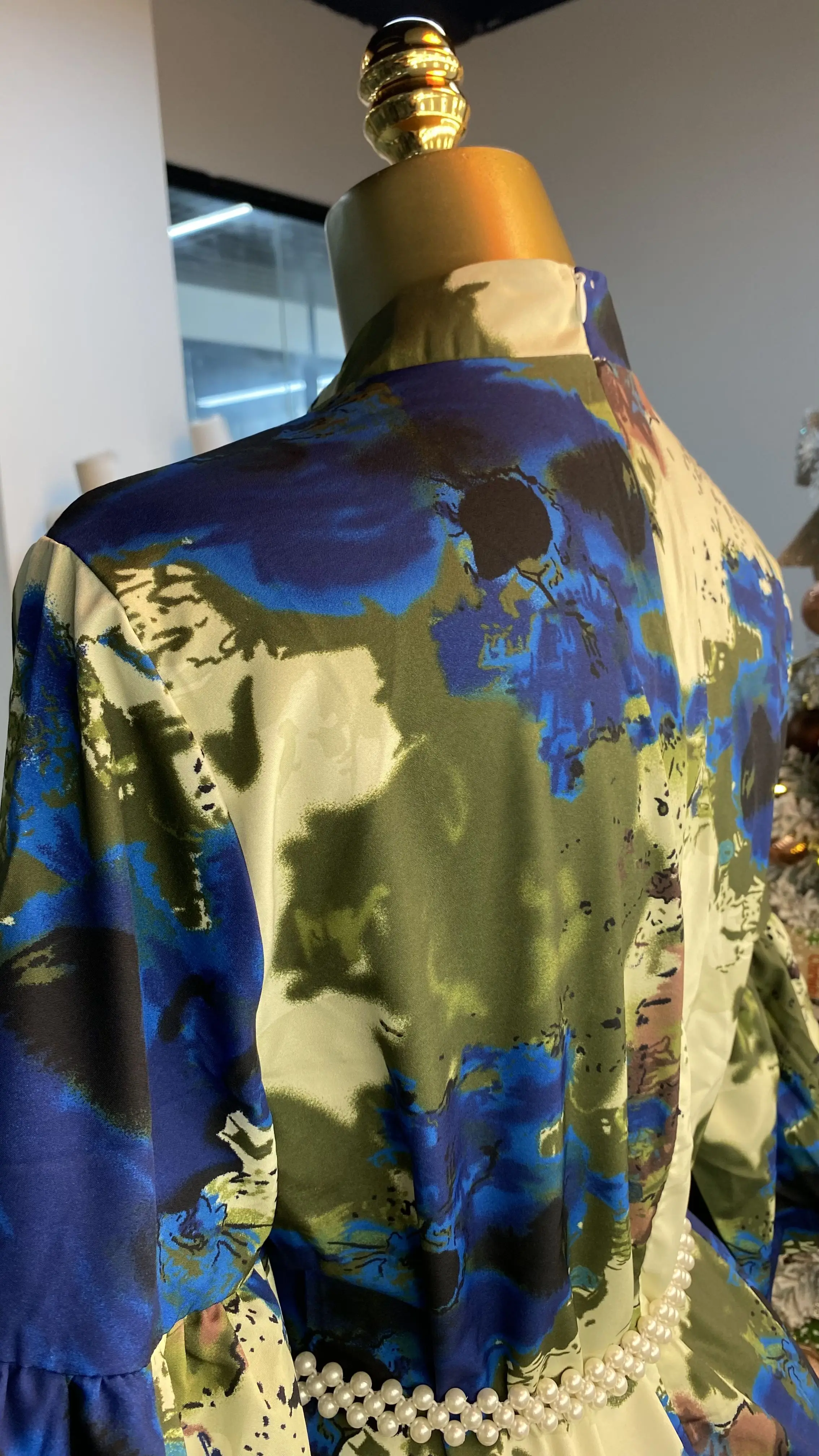 Dragon and phoenix tie-dye printed satin fabric long dress, suspender dress, short dress, shirt material: polyester-GZXX026