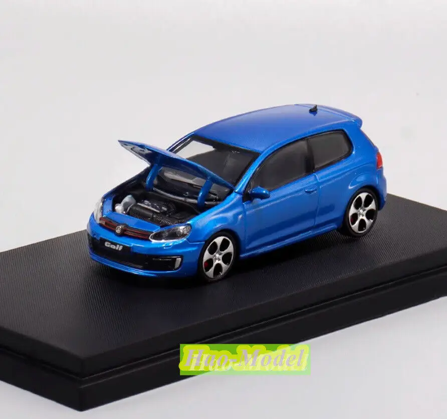 1/64 Dla Volkswagen MK6 GOLF GTI Model samochodu Alloy Diecast Zabawki Chłopcy Prezenty urodzinowe Hobby Wyświetlacz Kolekcja Ozdoby Niebieski/Szary