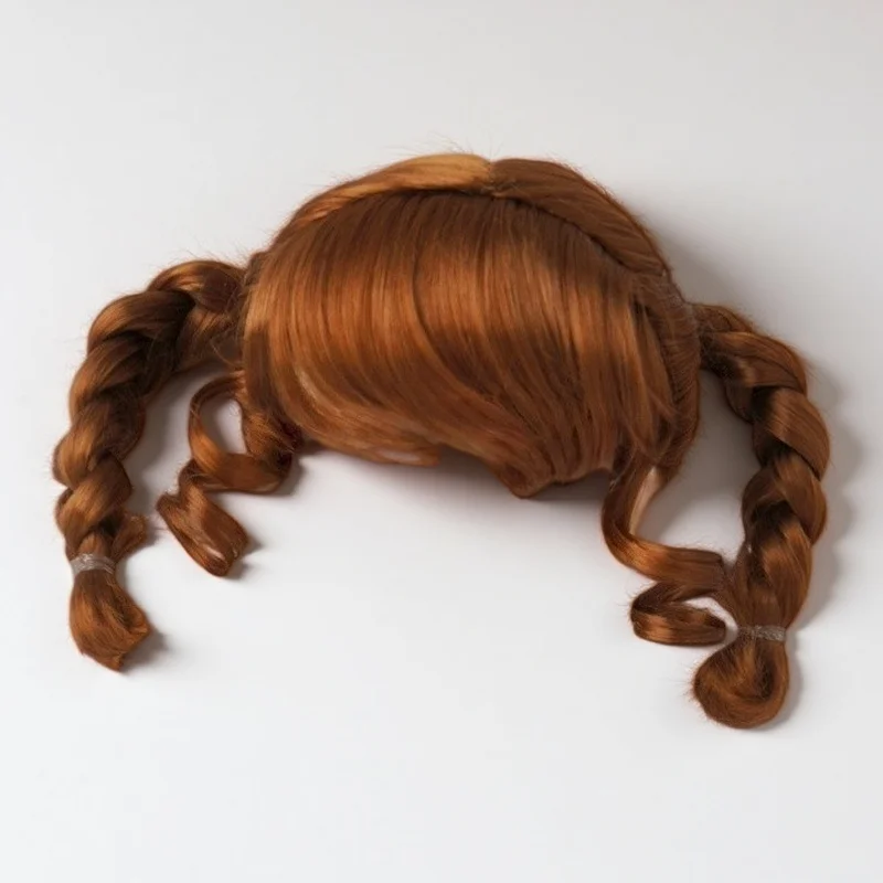 

JD664 Pretty Twins Braids BJD Synthetic Mohair Wig Suit For OB11 YOSD MSD SD Blythe Hair 1/8 1/6 1/4 1/3 Hot Doll Accessories