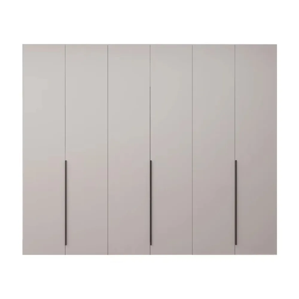 Aluminum Alloy Modern Bedroom Wardrobe with Flat-opening Doors Disassembly & Assembly Home Customizable Furniture