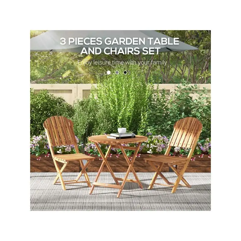 Outdoor Dining Table & Chair Set with Umbrella
