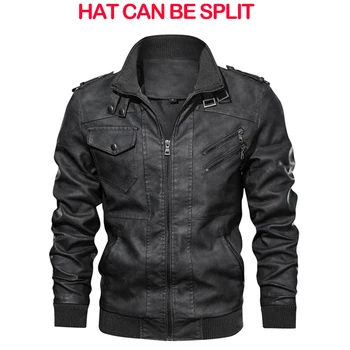 KB New Men's Leather Jackets Autumn Casual Motorcycle PU Jacket Biker Leather Coats Brand Clothing EU Size SA722 2