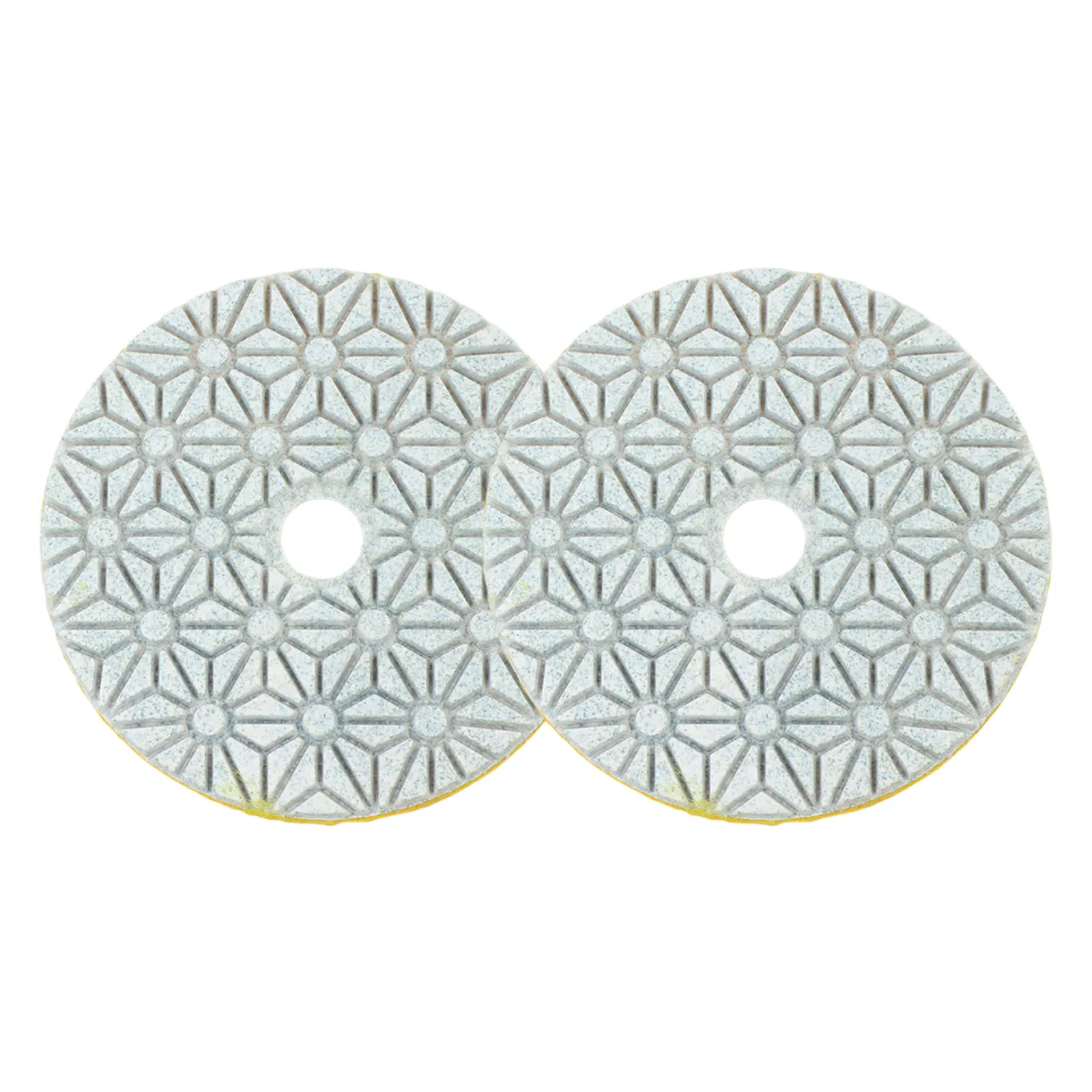 

2 шт., 4 дюйма, 100 мм, сухие/влажные алмазные 3-ступенчатые полировальные подушечки для гранита, бетона, мрамора, полировки, набор шлифовальных дисков, электроинструменты