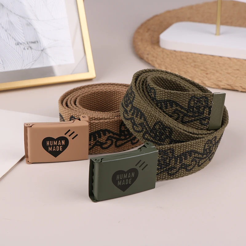 

Women Canvas Belt Casual Waistband With Tiger Buckle Belt Outdoor Girl Belts Jeans Belt Waist Strap Cute Catoon Cloth Accessorie