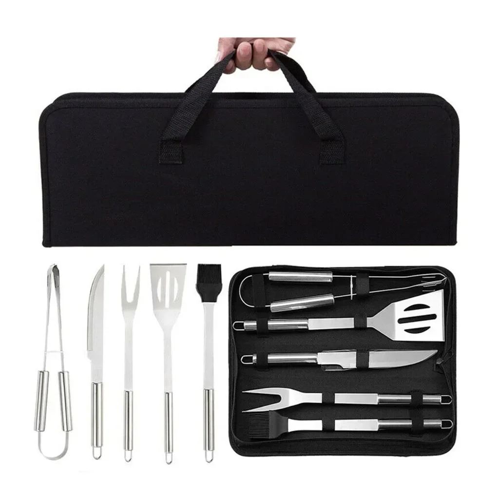 

Bbq Tool Barbeque Portable Case Accessories Bbq Tools Set Stainless Steel Grill Kit with Bag Great Barbecue Utensil Tool