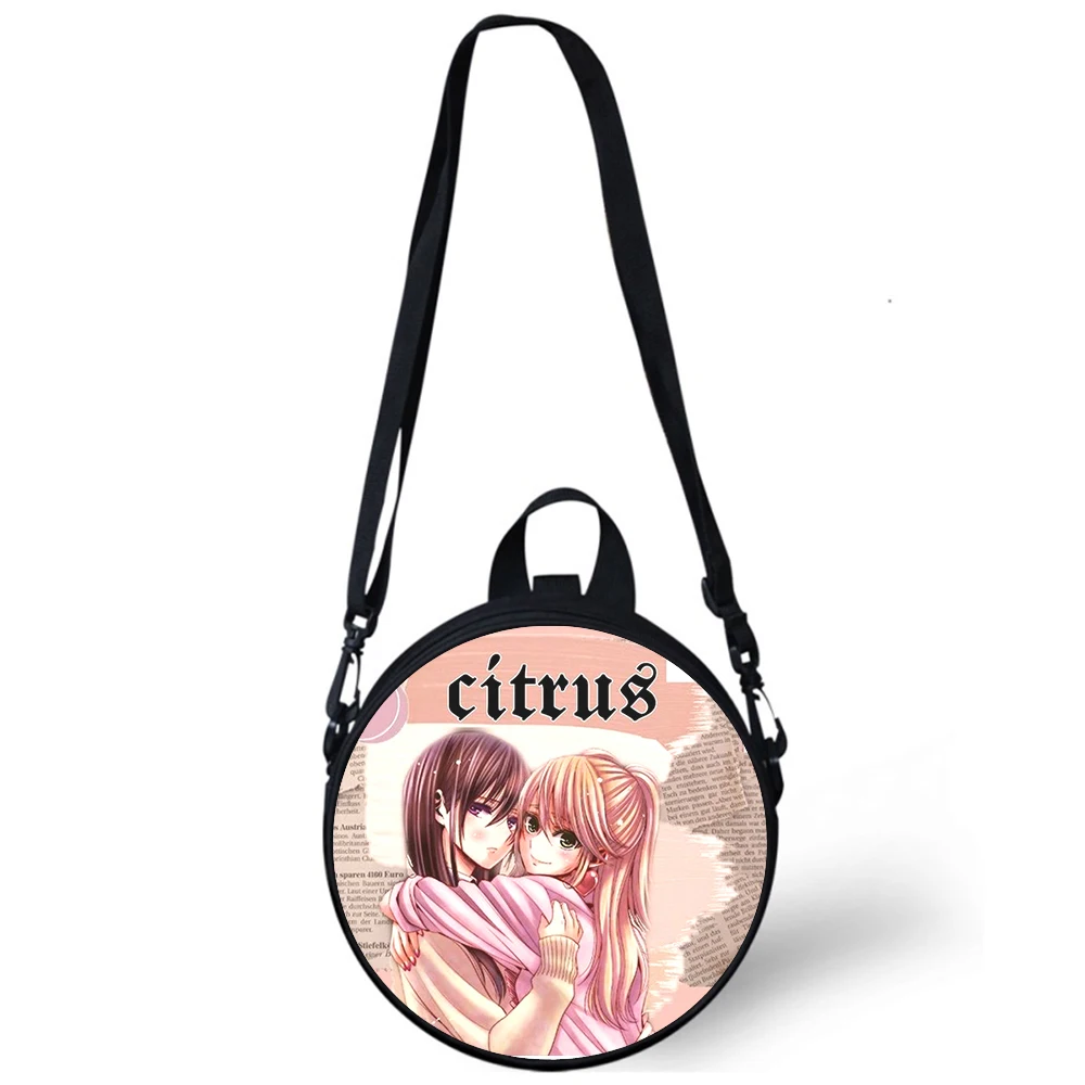 

Anime lesbian Citrus Child kindergarten Bag 3D Print Crossbody Shoulder Bags For School Women Mini Round Bagpacks Rugtas Bag