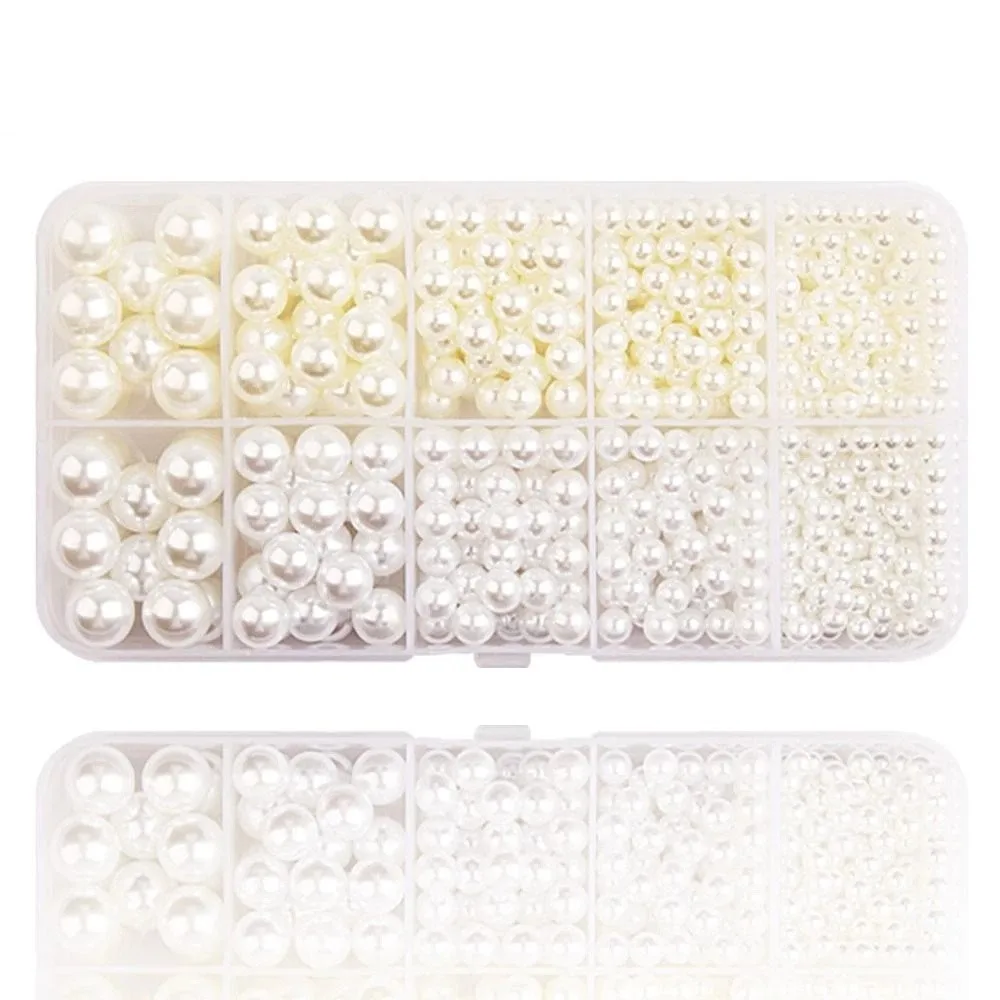 Hand Press Beads Pearl Rivet Set Circular/Irregular Shape Multi-color Rivet Studs Loose Beads with Beads Screw Heads