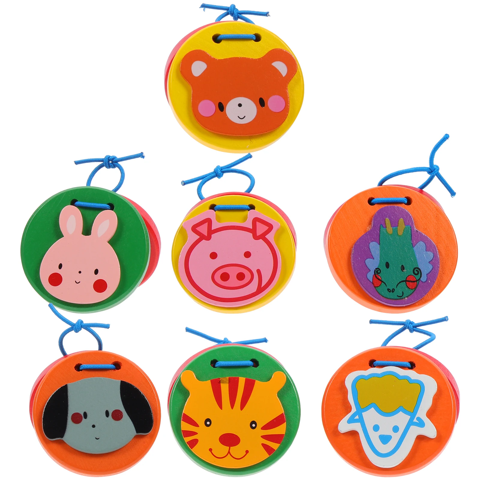 7pcs Animal Castanets Kids Musical Instruments Toddler Percussion Toys Baby Educational Development Aid Creativity Intelligence