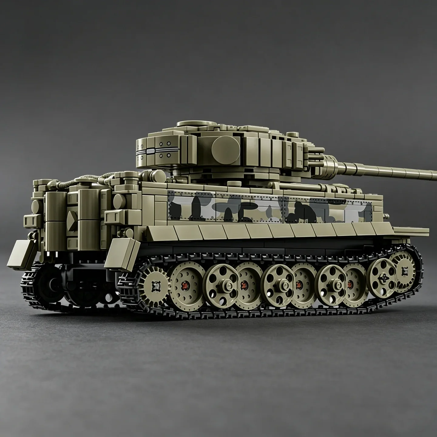 MOC Tiger Schwerer Panzer Sd.Kfz.181 Baustein-Modell, Tiger I Gepanzertes Fahrzeug, Panzer VI Panzer Lernspielzeug