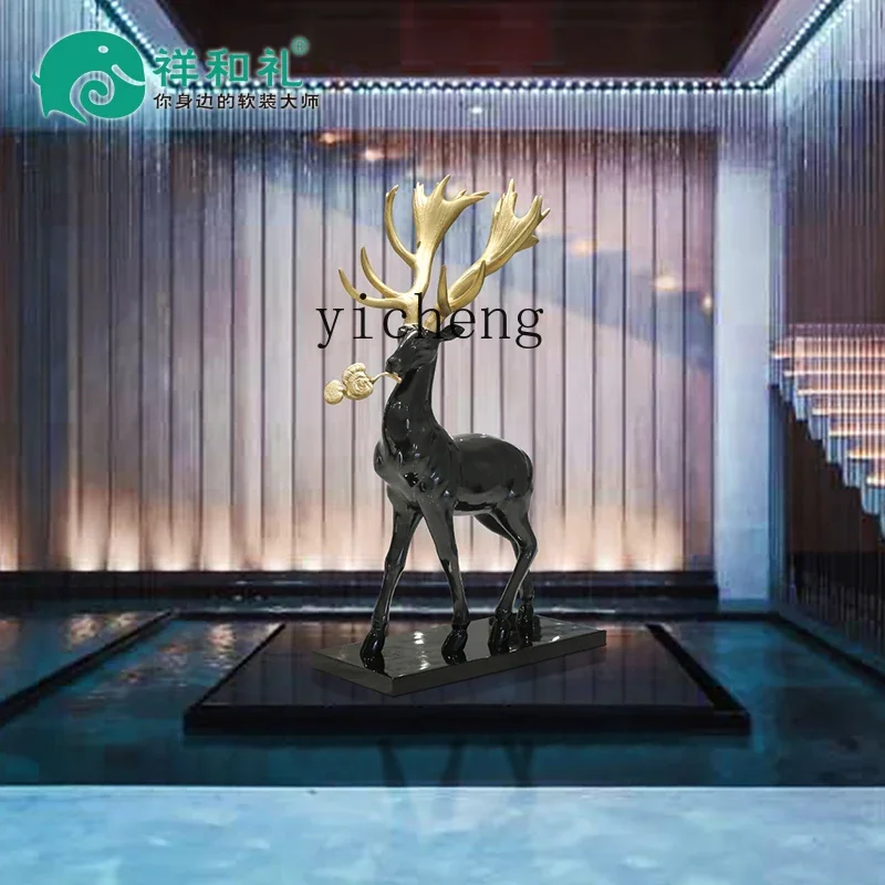 ZK large floor sculpture artwork interior soft decoration hotel simulation animal decoration