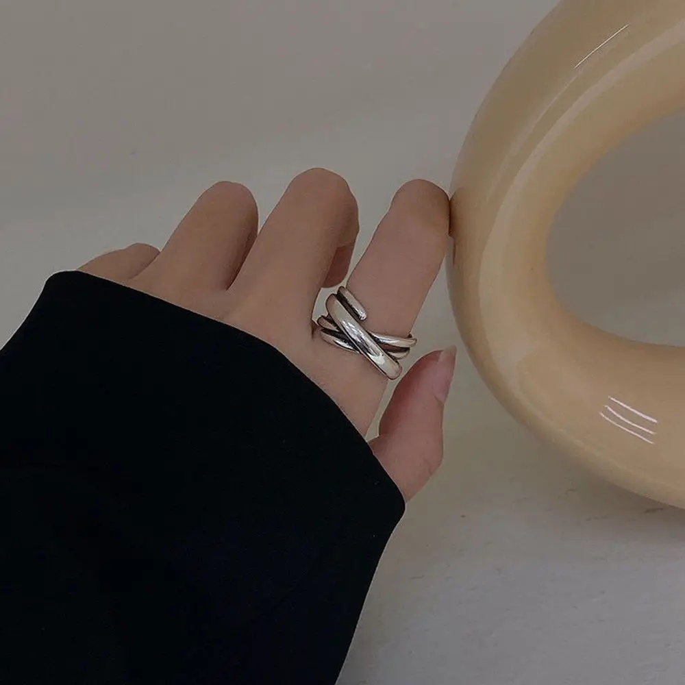Retro Hip-hop Roman Numeral Alloy Twist Letter Opening Adjustable Ring Female Finger Ring Korean Style Ring Couple Ring