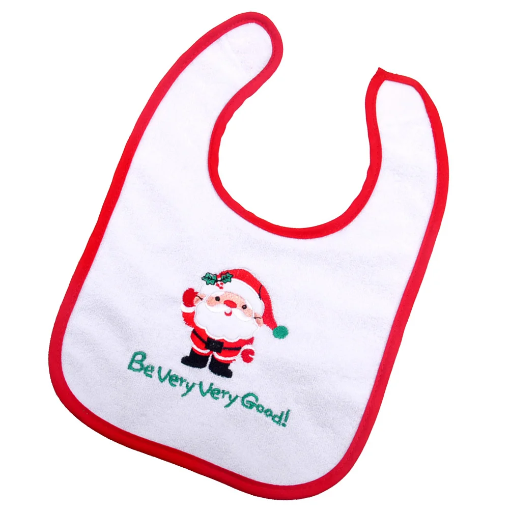 Christmas Baby Bib Lovely Infant Bib Saliva Towel Lunch Feeding Bibs for Newborn Baby Infant (Random Color and Style)