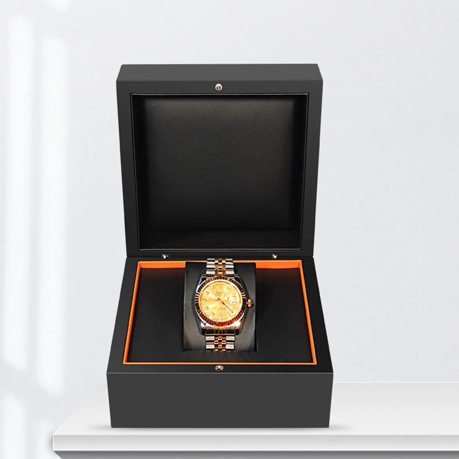 Removable Pillow Watch Display Case Wood PU Storage Organizer Box for Wristwatch Pocket Watch Necklace Bracelet Jewelry Gift