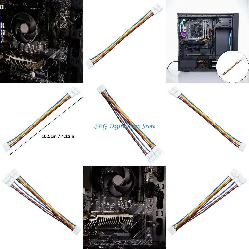 

U75B 4Pin 2.0 PWMs Fan Wire Extension for Customizable Computer Case Fan Layout and Thermals Regulation