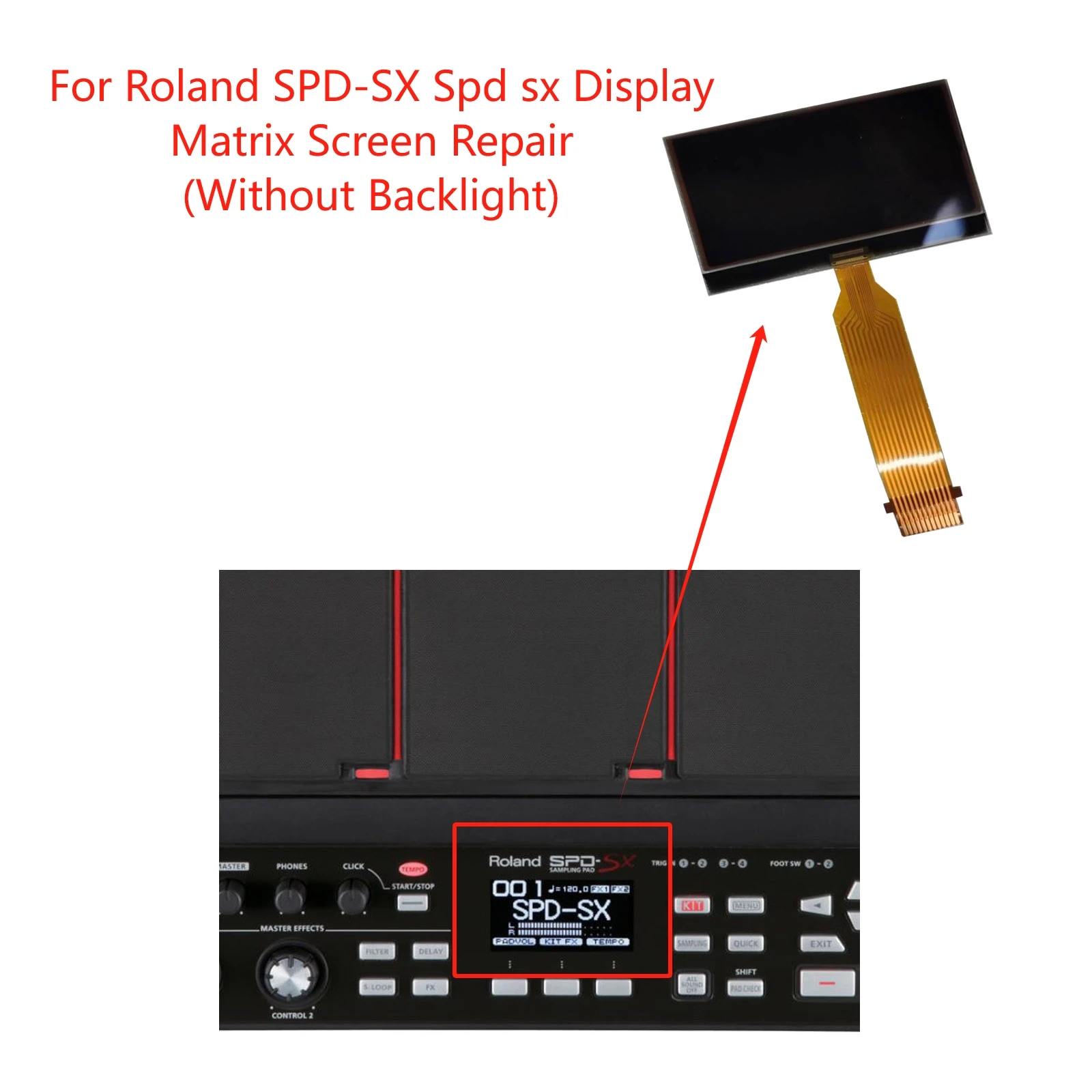 original-lcd-display-for-roland-spd-sx-spd-sx-matrix-screen-repair-without-backlight