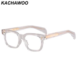 Kachawoo anti blue light glasses square men transparent black fashion spectacle frames women tr90 acetate unisex spring hinge