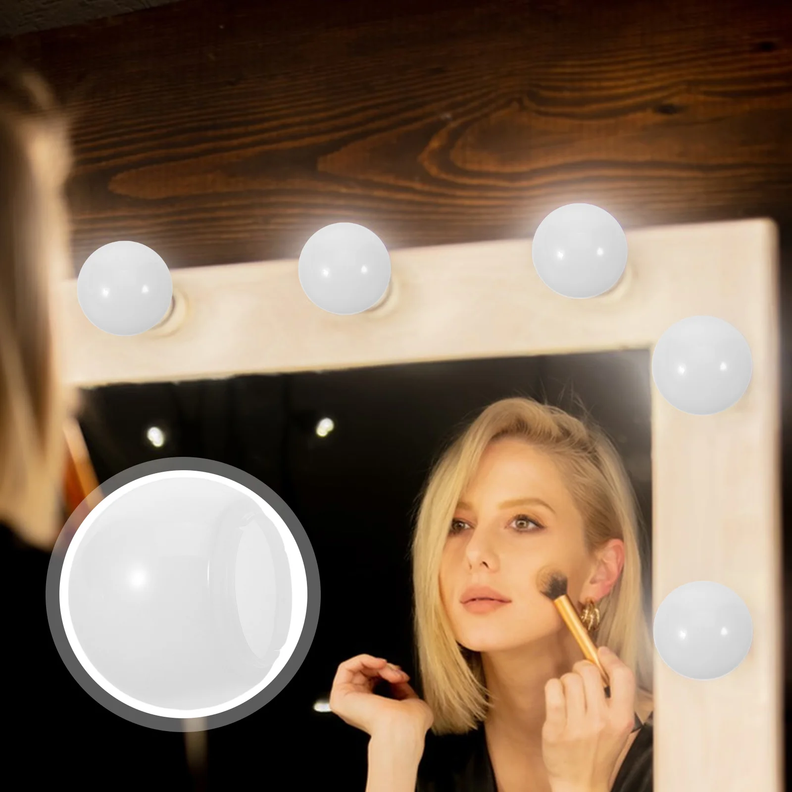 

20pcs Replacement Hemispherical Lampshade For Makeup Mirror Led Vanity Light Bulb Covers Lighting Accessory Shade Guard