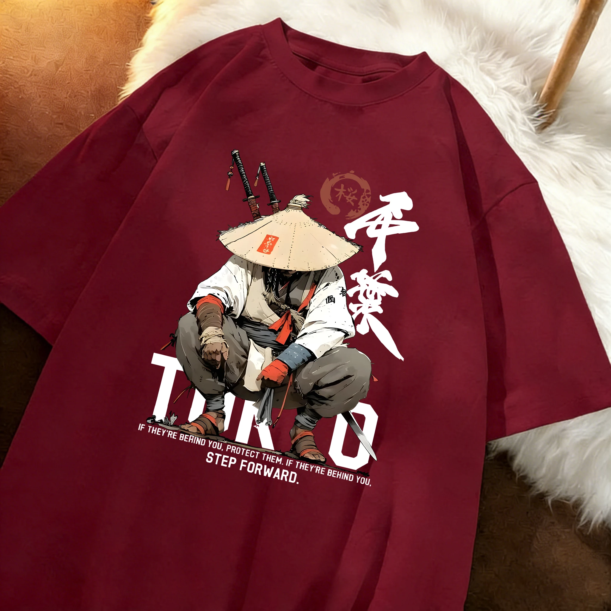 Japanese Ronin Samurai Prints Man Comfy Breathable T Shirts Casual Soft Streetwear Cotton Summer Tee Hip Hop Beach Clothes