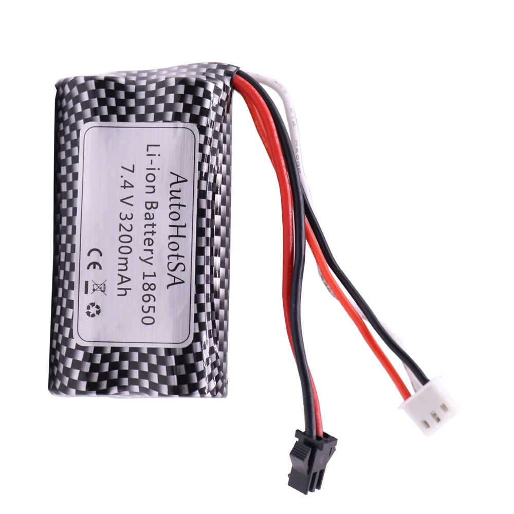 7.4v 3200mah bateria lipo recarregável sm/jst/t/tamiya plug para helicóptero rc peças de brinquedo 7.4v bateria lipo 18650 brinquedos bateria 1 peça