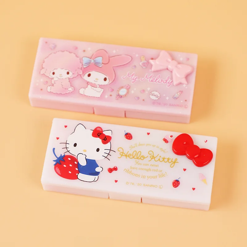 Sanrio Hello Kitty Y2K Storage Box Anime My Melody Kawaii Cute Cartoon Student Desktop Hairpin Storage Box Toys Girls Gifts