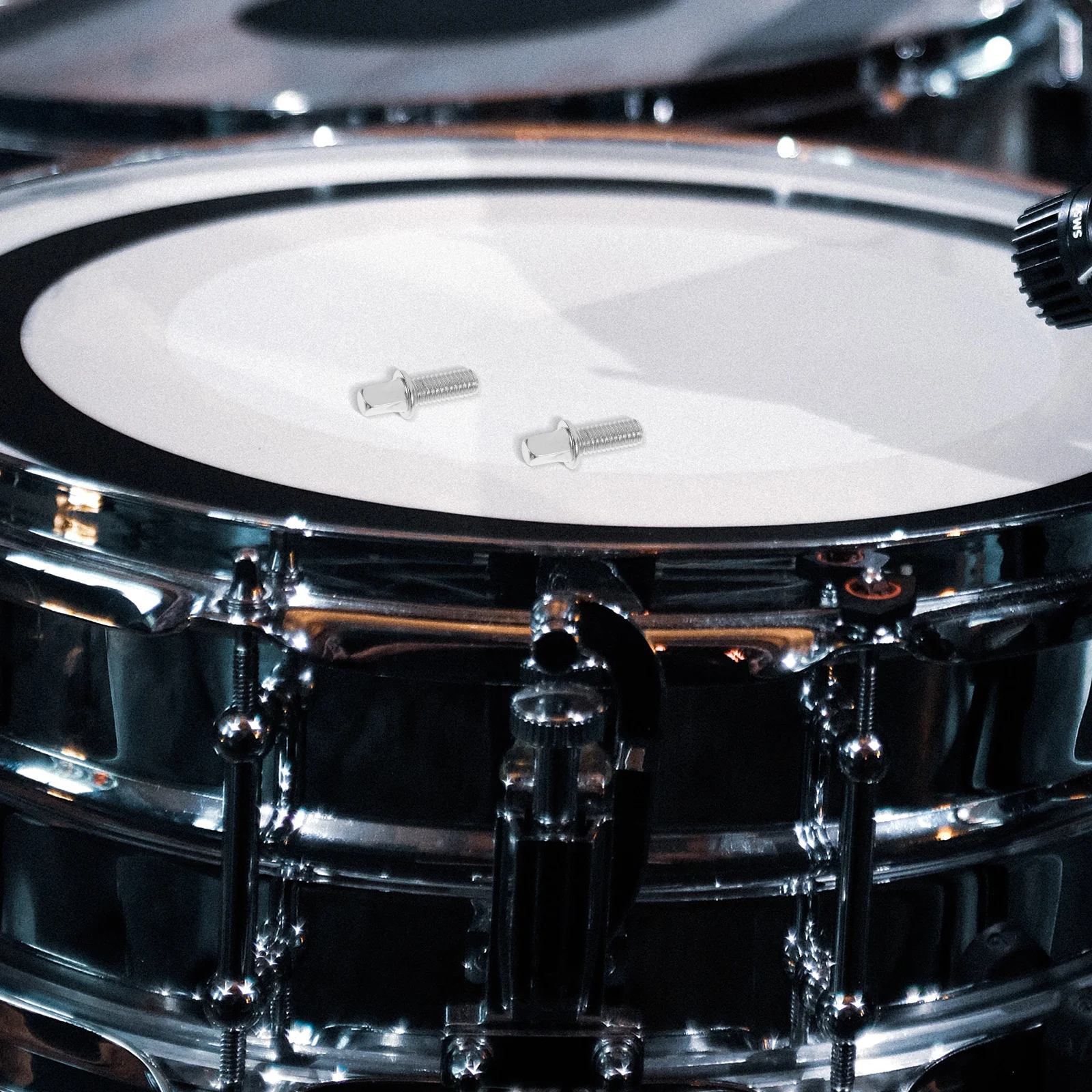 

10Pcs M6x15mm Drum Key Bolt Snare Screw Silver Plated Iron Accessories Durable Reliable Smooth Surface Precise Size