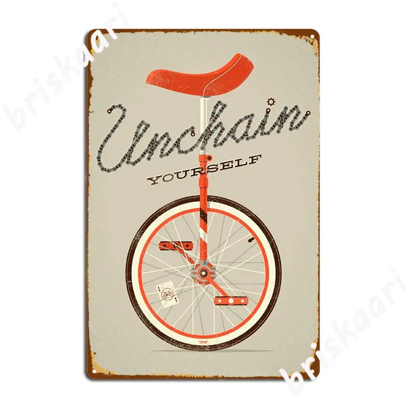 Vintage Bike Poster Unchain Metal Sign Cinema Living Room Pub Garage Customize Mural Painting Tin Sign Posters