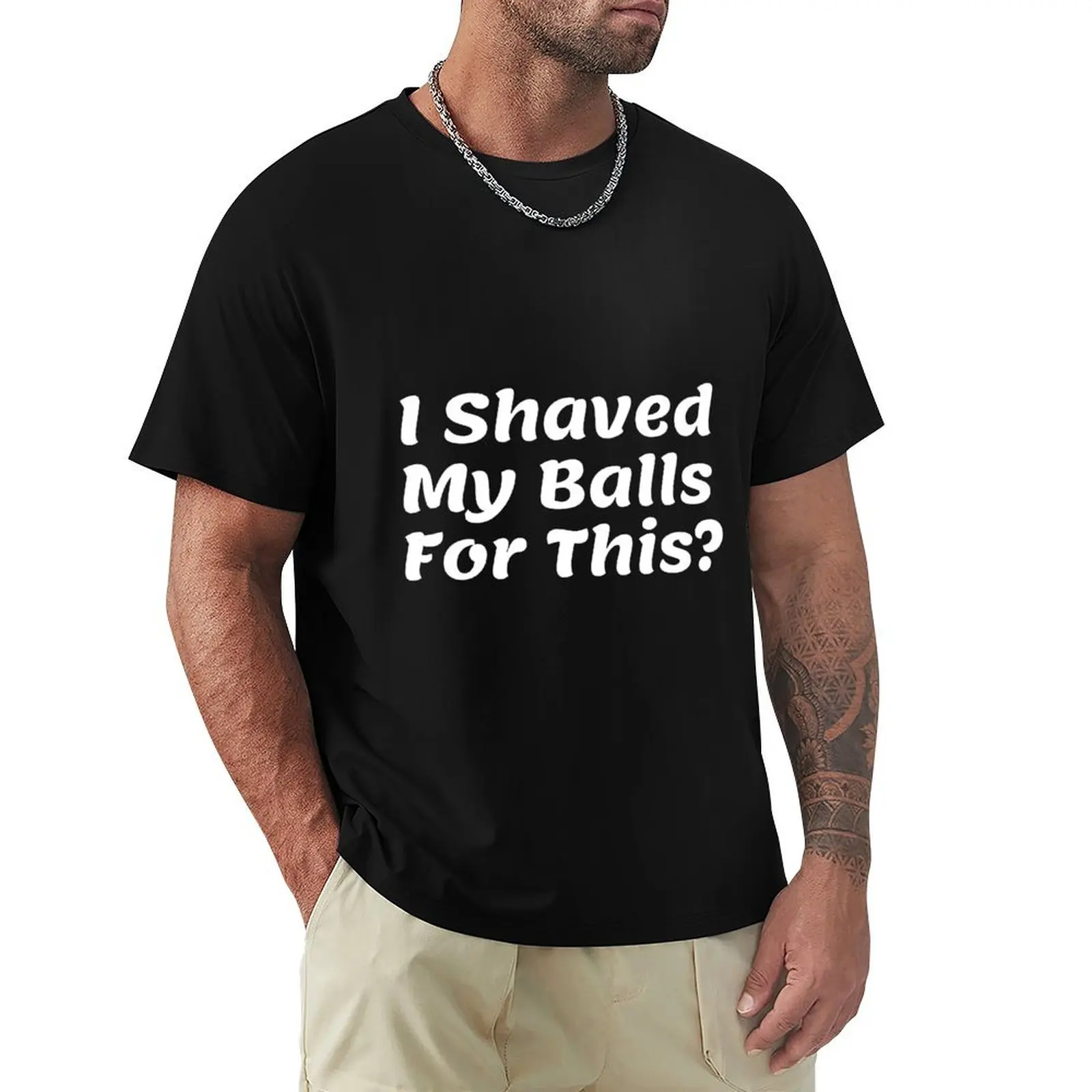 I Shaved My Balls For This Hubie Halloween Mom T-shirt vintage clothes quick drying customizeds mens t shirt graphic