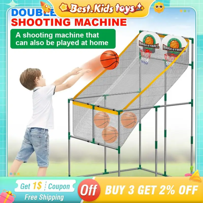 Twee spelers basketbalbord schietmachine Kinderspeelgoed Ouder-kind interactieve sport Fitness competitie schietset