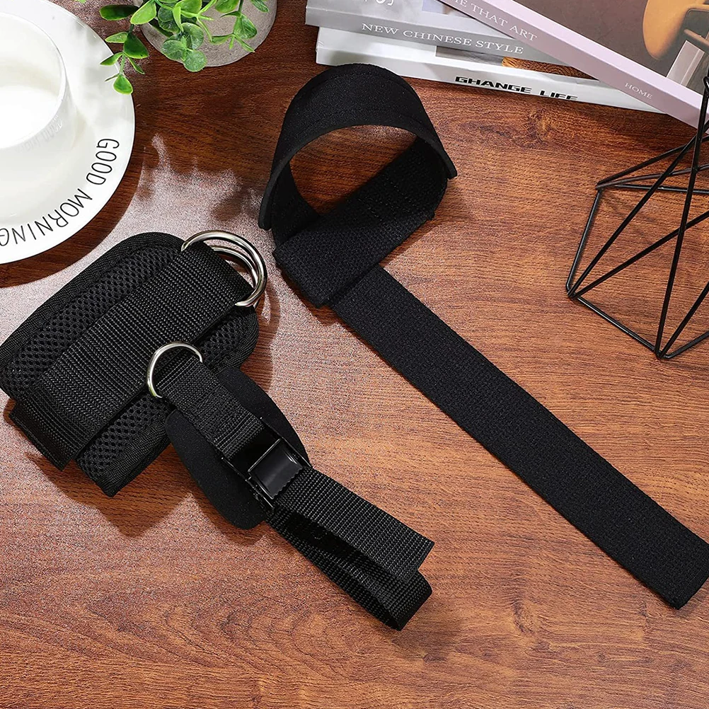 

1Pair Ankle Strap Durable Eva Polyester Gym Cable Attachment Adjustable Leg Strength Training Fitness Supply Ankle Belt