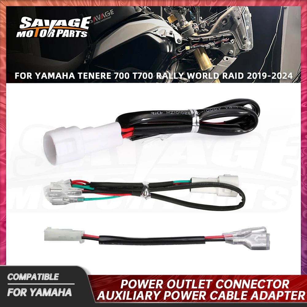 

Tenere700 T700 12V Power Outlet Connector For Yamaha Tenere 700 Rally World Raid Motorcycle 3 Pins Auxiliary Power Cable Adapter