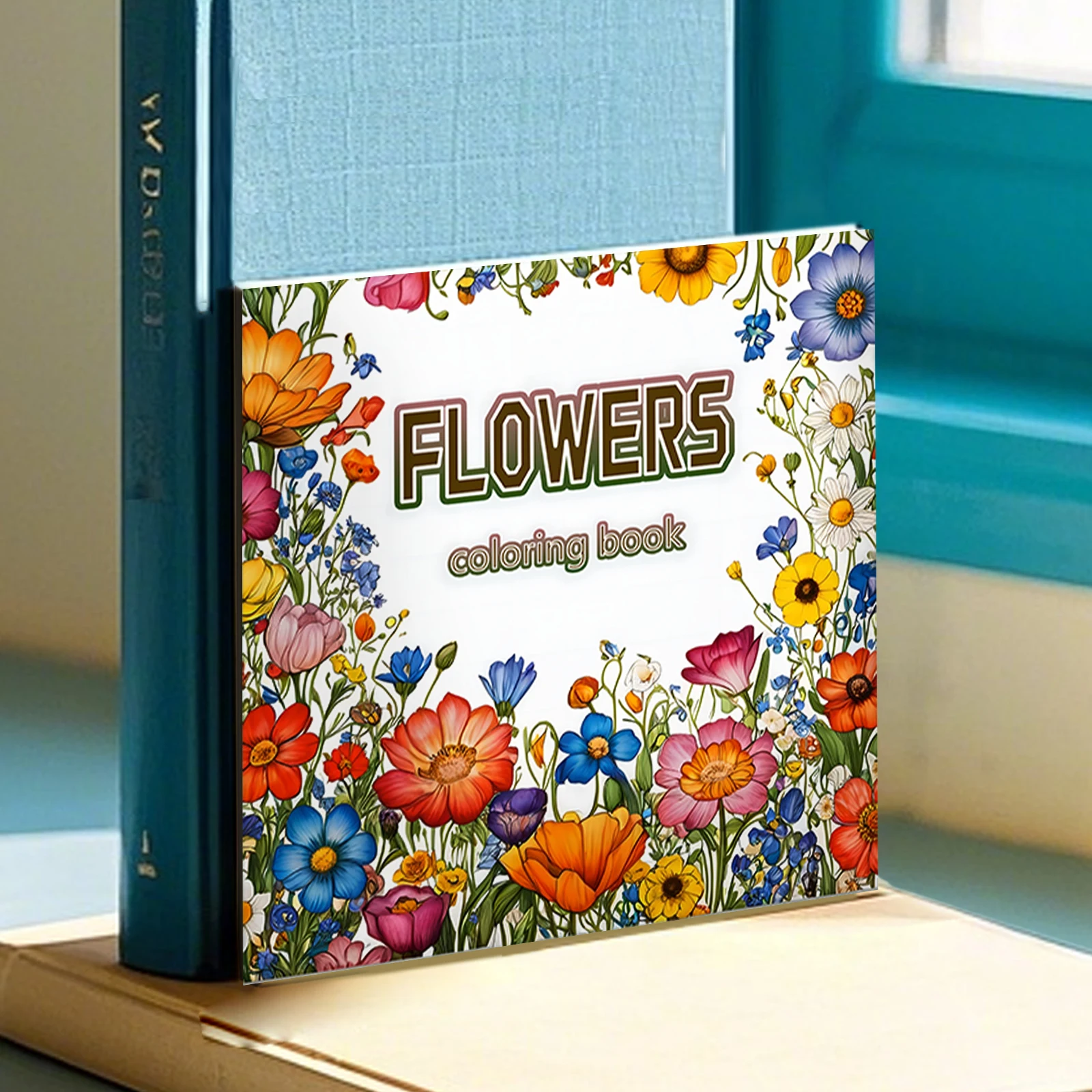 FLOWER Patterns Coloring Book for Holiday Doodles Adult Picture Book Cute Drawing Book Perfect Gift for Party and Birthday ﻿