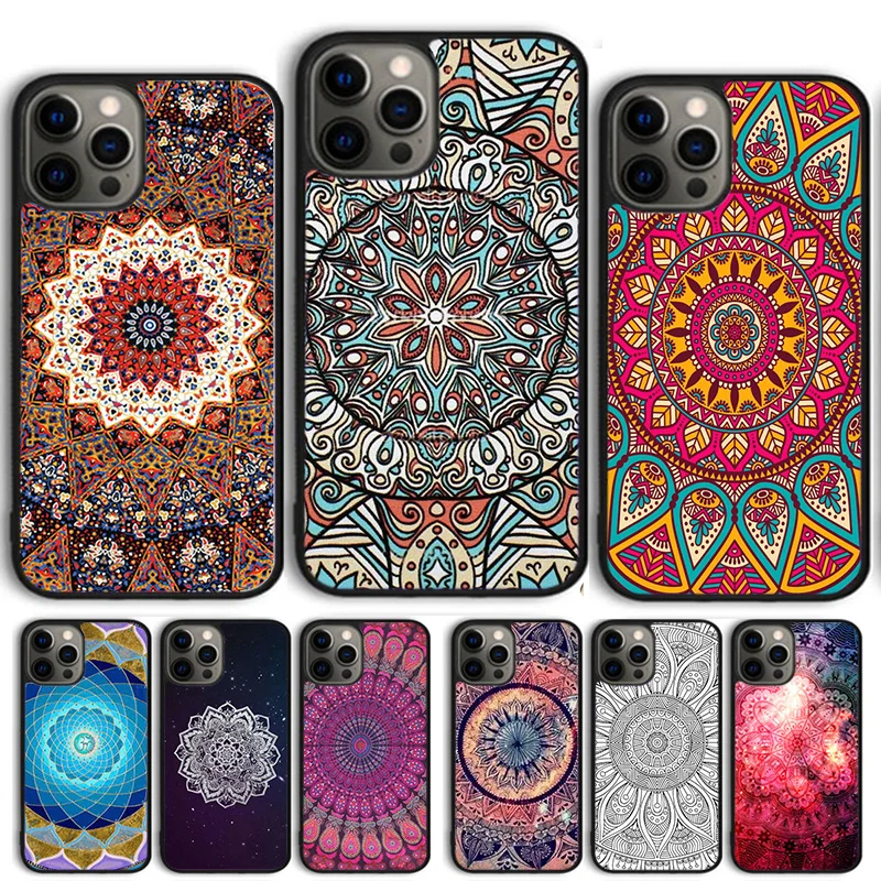 Beautiful painting mandala flower Phone Case Cover For iPhone 15 16 14 13 12 Pro Max mini 11 Pro Max XS X XR Plus